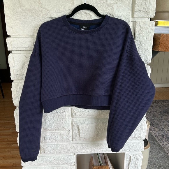 Nike Sportswear City Ready Fleece Crewneck Cropped Sweatshirt Size L - Picture 7 of 15
